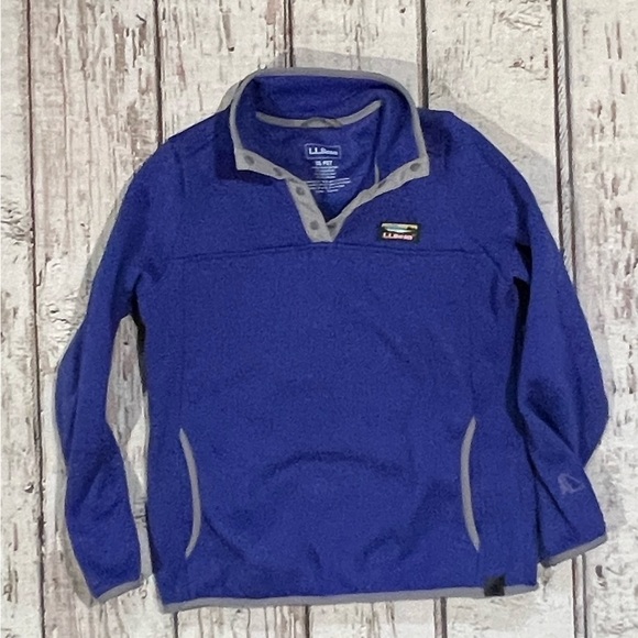 Women's Blue L.L. Bean Snap T Pullover Better Sweater Fleece Jacket - Picture 1 of 8